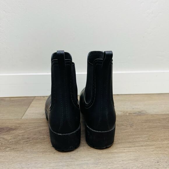 Jeffrey Campbell Black Rubber Chelsea Boots Women’s Size 8.5 - Picture 6 of 10